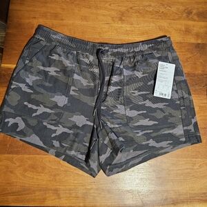 Athleta Camo Athletic Shorts - Gray and Black